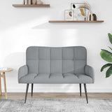 Vidaxl 2-zits sofa lichtgrijs 115 x 61 x 87 cm stof