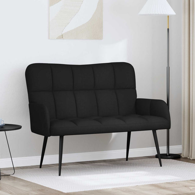 Vidaxl 2-zits sofa zwart 115 x 61 x 87 cm stof