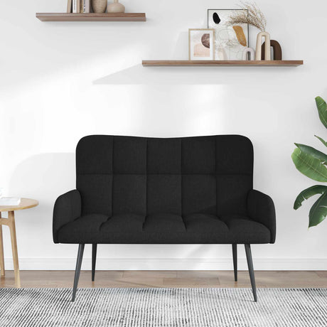 Vidaxl 2-zits sofa zwart 115 x 61 x 87 cm stof