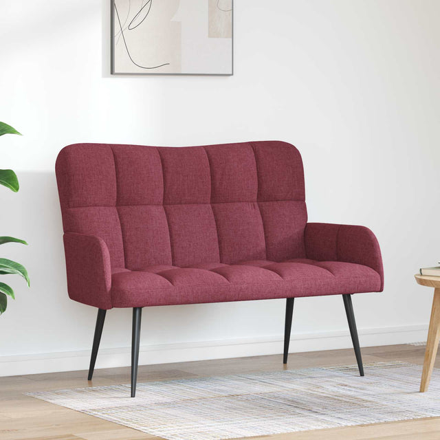 Vidaxl 2-zits sofa wijnrood 115 x 61 x 87 cm stof