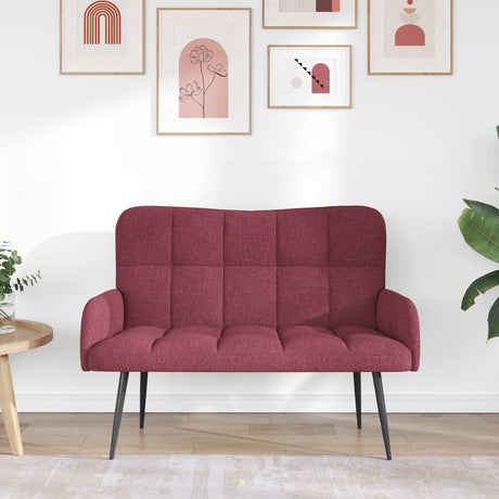 Vidaxl 2-zits sofa wijnrood 115 x 61 x 87 cm stof