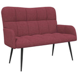 Vidaxl 2-zits sofa wijnrood 115 x 61 x 87 cm stof