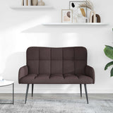 Vidaxl 2-zits sofa donkerbruin 115 x 61 x 87 cm stof