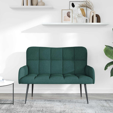 Vidaxl 2-zits sofa donkergroen 115 x 61 x 87 cm stof