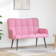 Vidaxl 2-zits sofa roze 115 x 61 x 87 cm stof