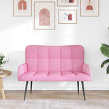 Vidaxl 2-zits sofa roze 115 x 61 x 87 cm stof