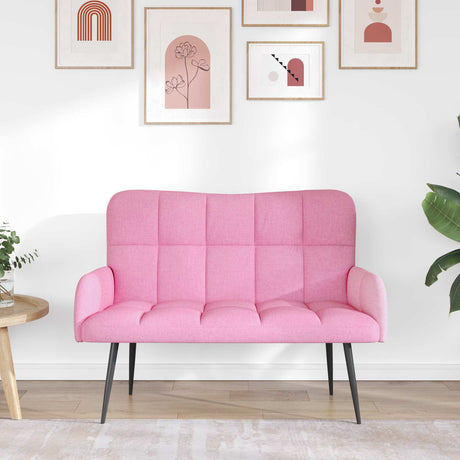 Vidaxl 2-zits sofa roze 115 x 61 x 87 cm stof