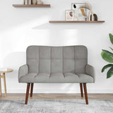 Vidaxl 2-zits sofa lichtgrijs 115 x 61 x 87 cm fluweel