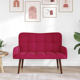 Vidaxl 2-zits sofa wijnrood 115 x 61 x 87 cm fluweel