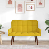 Vidaxl 2-zits sofa geel 115 x 61 x 87 cm fluweel