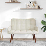 Vidaxl 2-zits sofa crèmekleurig 115 x 61 x 87 cm fluweel