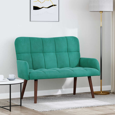 Vidaxl 2-zits sofa turquoise 115 x 61 x 87 cm fluweel