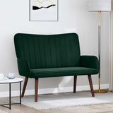 Vidaxl 2-zits sofa donkergroen 115 x 61 x 87 cm fluweel