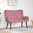Vidaxl 2-zits sofa roze 115 x 61 x 87 cm fluweel