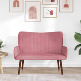 Vidaxl 2-zits sofa roze 115 x 61 x 87 cm fluweel
