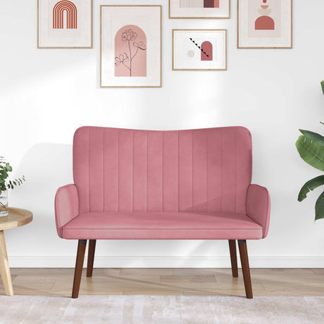 Vidaxl 2-zits sofa roze 115 x 61 x 87 cm fluweel