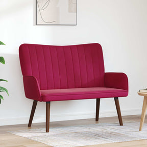 Vidaxl 2-zits sofa wijnrood 115 x 61 x 87 cm fluweel