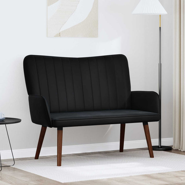 Vidaxl 2-zits sofa zwart 115 x 61 x 87 cm fluweel