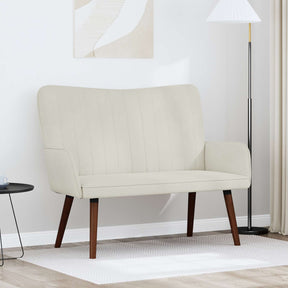 Vidaxl 2-zits sofa crèmekleurig 115 x 61 x 87 cm fluweel