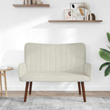 Vidaxl 2-zits sofa crèmekleurig 115 x 61 x 87 cm fluweel