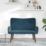 Vidaxl 2-zits sofa blauw 115 x 61 x 87 cm fluweel