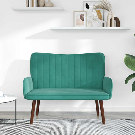 Vidaxl 2-zits sofa turquoise 115 x 61 x 87 cm fluweel
