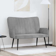 Vidaxl 2-zits sofa lichtgrijs 115 x 61 x 87 cm fluweel