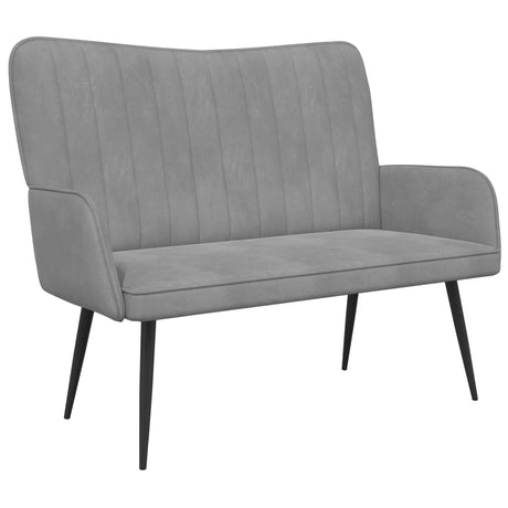 Vidaxl 2-zits sofa lichtgrijs 115 x 61 x 87 cm fluweel