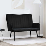 Vidaxl 2-zits sofa zwart 115 x 61 x 87 cm fluweel