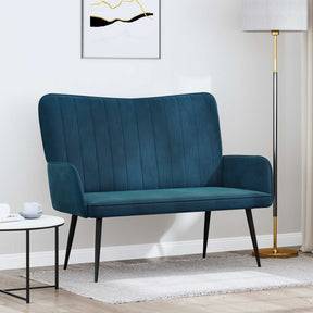 Vidaxl 2-zits sofa blauw 115 x 61 x 87 cm fluweel