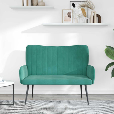 Vidaxl 2-zits sofa turquoise 115 x 61 x 87 cm fluweel