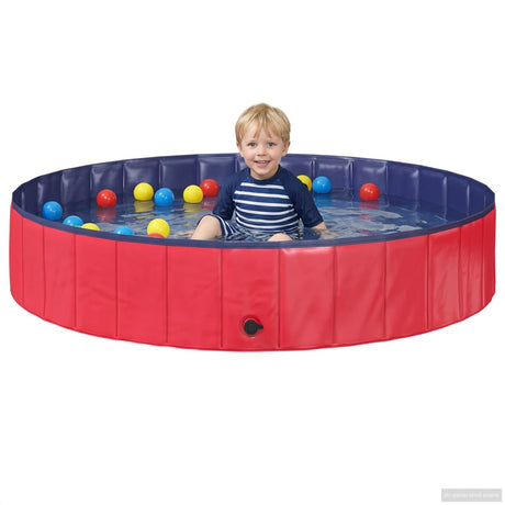 Vidaxl kinderen zwembad ø 160 x 30 cm rond voor rood en blauw