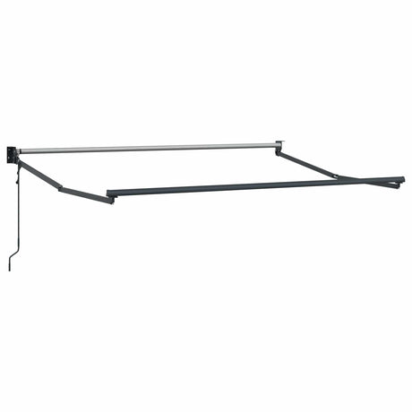 Vidaxl uitschuifbare luifel blauw en wit 3,5 x 2 m polyester en metaal