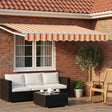 Vidaxl handbediende luifel met led's multikleur 3,5 x 2,5 m