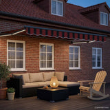 Vidaxl handbediende luifel met led's 2,5 x 2 m