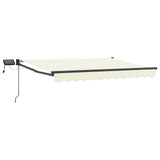 Vidaxl handbediende luifel met led's crème en antraciet 3,5 x 2 m