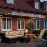 Vidaxl handbediende luifel met led's 3 x 2,5 m