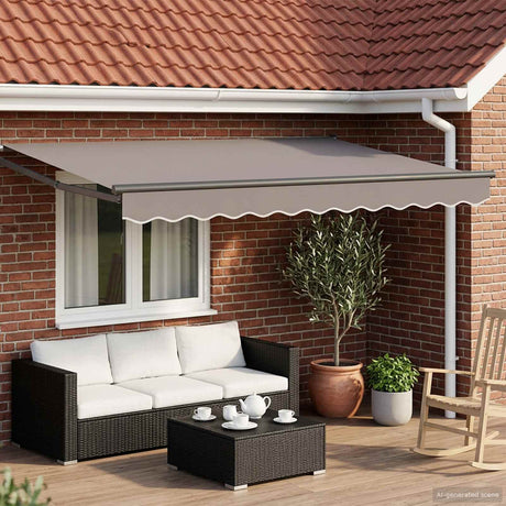 Vidaxl handbediende luifel met led's 3 x 2,5 m