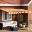 Vidaxl handbediende luifel met led's multikleur 3,5 x 2,5 m