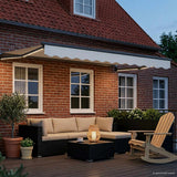 Vidaxl handbediende luifel met led's 3,5 x 2,5 m