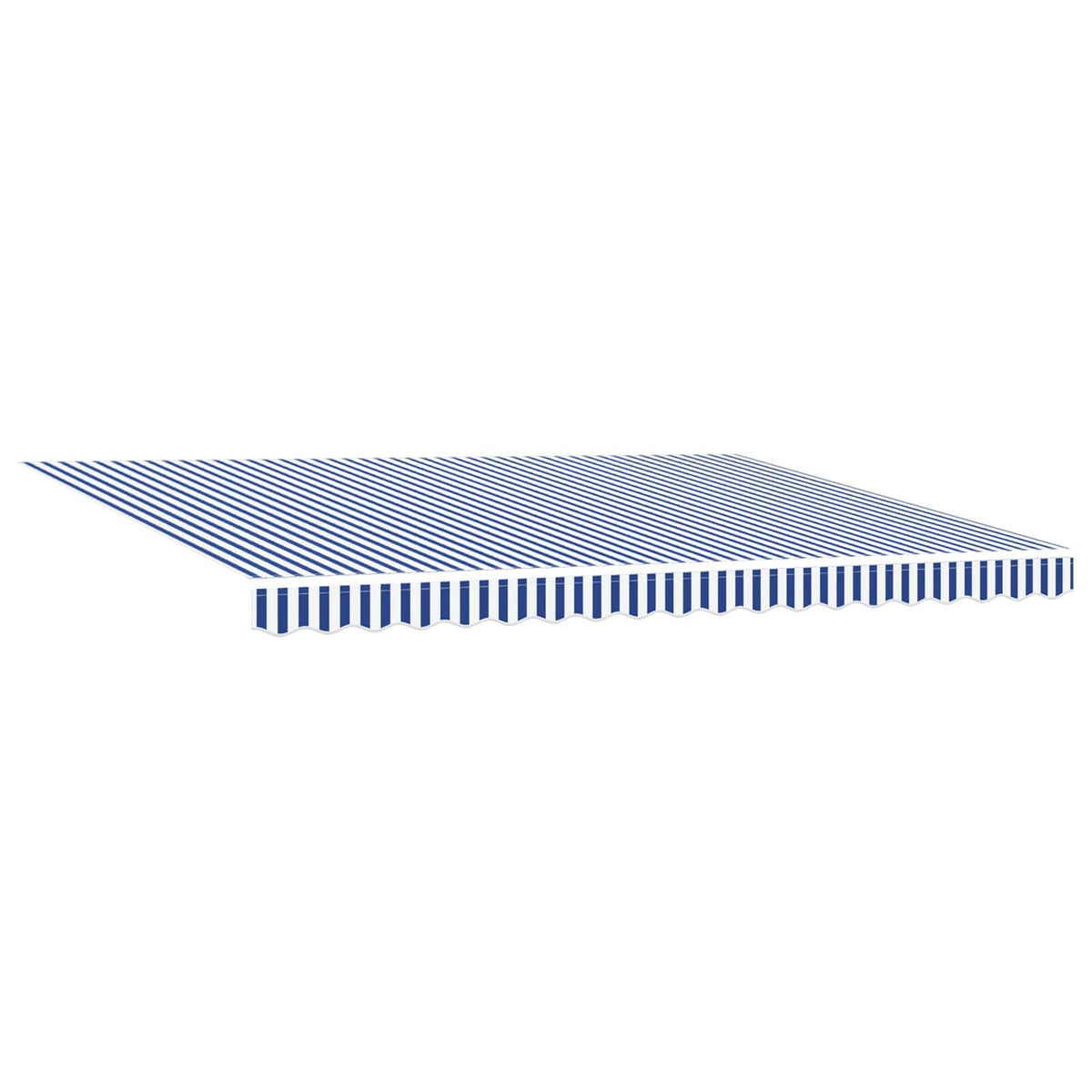 Vidaxl handbediende luifel met led's blauw, wit, anthraciet 4,5 × 3 m