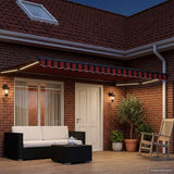 Vidaxl handbediende luifel met led's 4,5 × 3 m