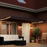 Vidaxl handbediende luifel met led's 4,5 × 3 m