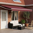 Vidaxl elektrisch uittrekbaar zonnescherm bordeaux rood 4,5 × 3 m