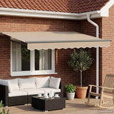 Vidaxl elektrisch uittrekbaar zonnescherm beige 3,5 x 2 m