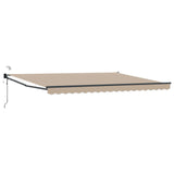 Vidaxl elektrisch uittrekbaar zonnescherm beige 4 × 3 m