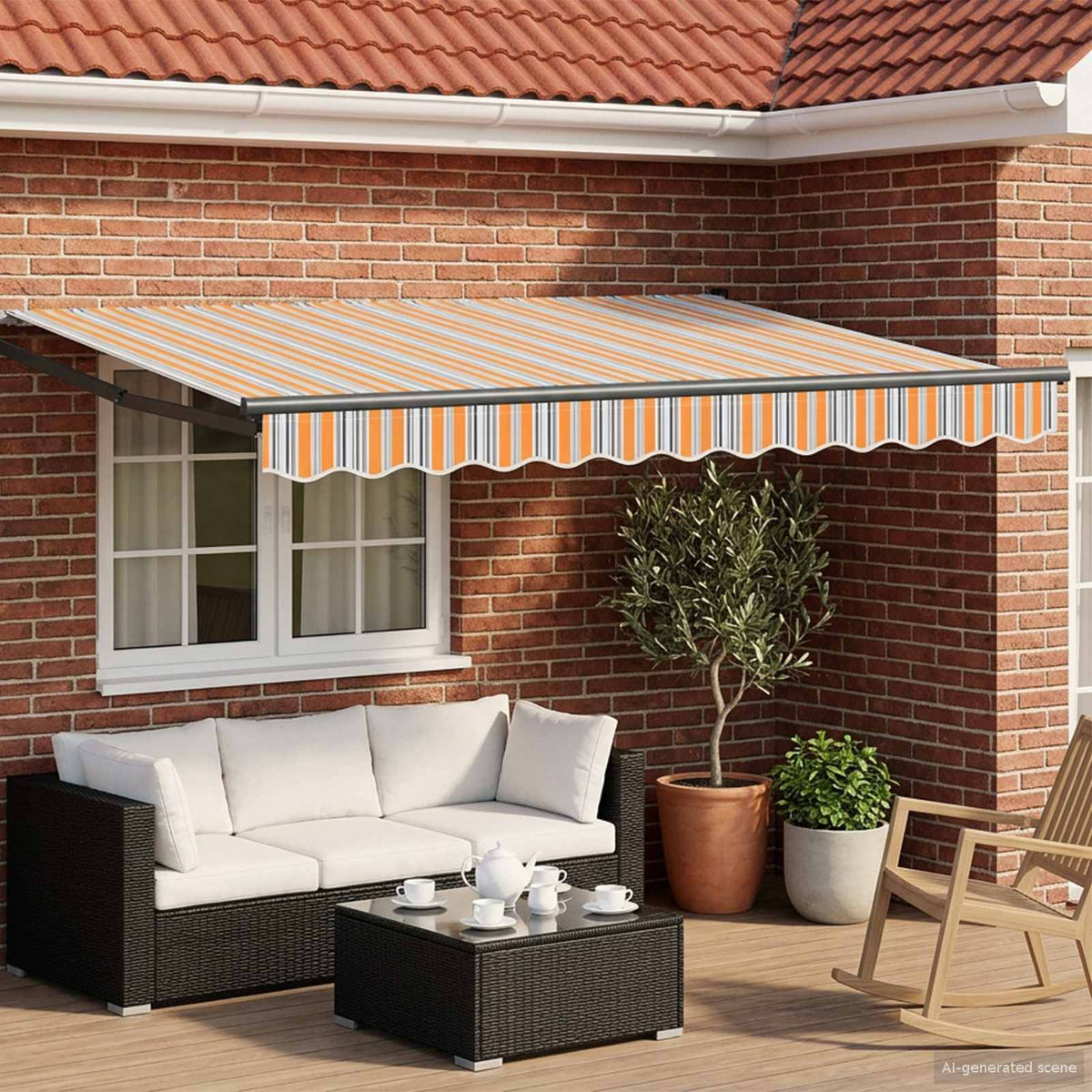 Vidaxl elektrisch uittrekbaar zonnescherm 3 x 2,5 m