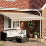 Vidaxl handmatig uitschuifbare luifel beige 3 x 2,5 m