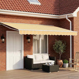 Vidaxl handmatige luifelhouder met led's geel en wit 4 x 2 m