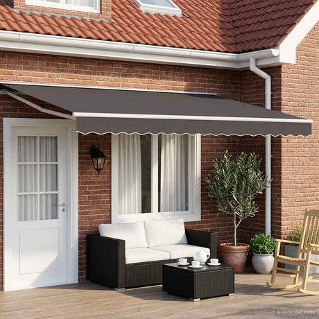 Vidaxl handmatige luifelhouder met led's 4 x 2 m